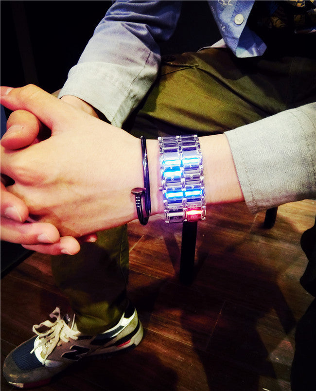 Creative LED Light Men Women Digital Wristwatches Style Male Female Electronic Clock Fashion Casual Couple Bracelet Watch