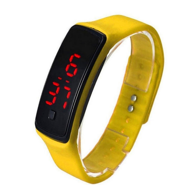 LED Bracelet Watch  Thin Girl Men Sports Silicone Digital LED Wristwatches Women Watch Female Clock