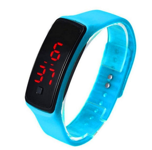 LED Bracelet Watch  Thin Girl Men Sports Silicone Digital LED Wristwatches Women Watch Female Clock